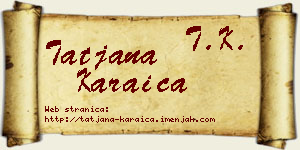 Tatjana Karaica vizit kartica